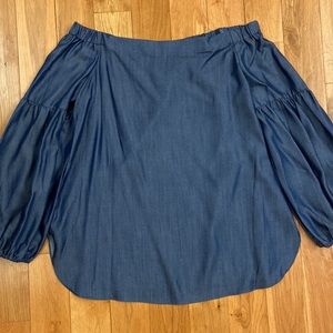 Kaari blue chambray top